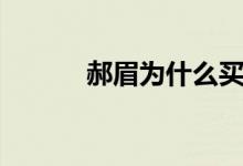 郝眉为什么买两套房子（郝眉）