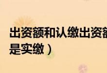 出资额和认缴出资额的区别（出资额是认缴还是实缴）