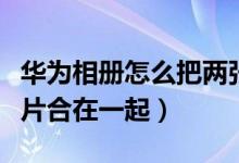 华为相册怎么把两张照片合在一起（把两张照片合在一起）