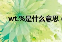 wt.%是什么意思(wt 浓度是什么意思)