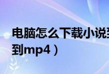 电脑怎么下载小说到u盘（电脑怎么下载小说到mp4）