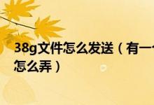 38g文件怎么发送(有一个36G的大文件想要发给别人应该怎么弄)