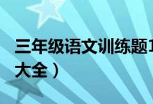 三年级语文训练题100道（三年级语文练习题大全）