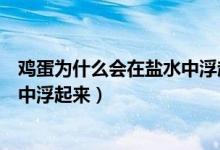 鸡蛋为什么会在盐水中浮起来的原因（鸡蛋为什么会在盐水中浮起来）