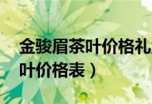 金骏眉茶叶价格礼盒装 高级（高档金骏眉茶叶价格表）