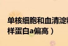 单核细胞和血清淀粉样蛋白a偏高（血清淀粉样蛋白a偏高）