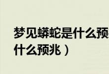 梦见蟒蛇是什么预兆 女性已婚（梦见蟒蛇是什么预兆）