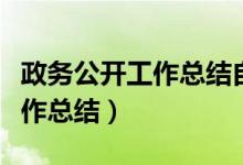 政务公开工作总结自评报告（政务信息公开工作总结）
