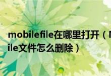 mobilefile在哪里打开（MobileFile是什么文件夹MobileFile文件怎么删除）