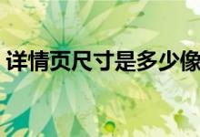 详情页尺寸是多少像素（详情页尺寸是多少）