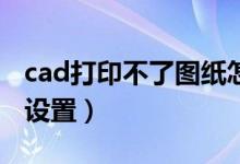 cad打印不了图纸怎么回事（cad打印a4图纸设置）