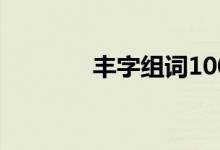 丰字组词100个（丰字组词）