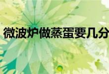 微波炉做蒸蛋要几分钟（微波炉蒸蛋的做法）