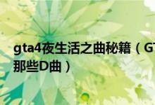 gta4夜生活之曲秘籍（GTA4夜生活之曲迪厅里的音乐就是那些D曲）