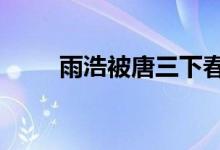 雨浩被唐三下春药（雨浩被唐三x）