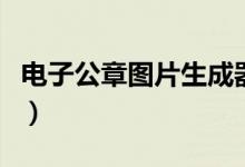 电子公章图片生成器（图片公章转为电子公章）