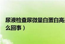 尿液检查尿微量白蛋白高是怎么回事（尿微量白蛋白高是怎么回事）