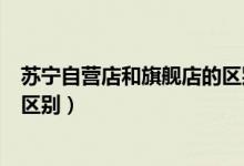 苏宁自营店和旗舰店的区别是什么（苏宁自营店和旗舰店的区别）