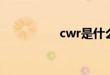 cwr是什么管道（cwr）