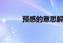 预感的意思解释(预感的意思)
