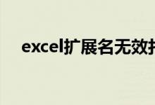excel扩展名无效打不开（excel扩展名）