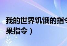 我的世界饥饿的指令是什么（我的世界饥饿效果指令）