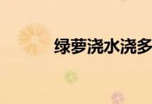 绿萝浇水浇多少水（绿萝浇水）