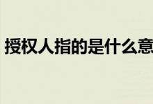 授权人指的是什么意思（授权人是指什么人）