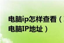 电脑ip怎样查看（IP地址怎么查看 怎么查询电脑IP地址）