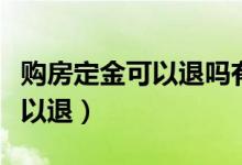 购房定金可以退吗有收据没合同（购房定金可以退）
