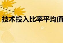 技术投入比率平均值（什么是技术投入比率）