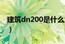 建筑dn200是什么意思（DN200是什么意思）