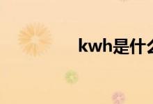 kwh是什么单位（kwh）