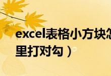 excel表格小方块怎么打对号（excel小方块里打对勾）