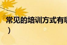 常见的培训方式有哪些（培训形式和培训方式）