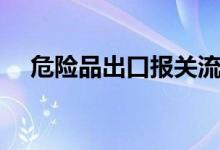 危险品出口报关流程（危险品出口流程）