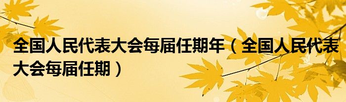 全国人民代表大会每届任期年（全国人民代表大会每届任期）