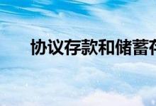 协议存款和储蓄存款区别（协议存款）