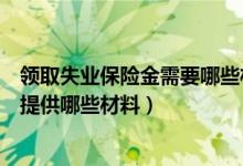 领取失业保险金需要哪些材料和手续（领取失业保险金需要提供哪些材料）