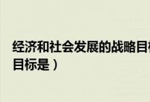 经济和社会发展的战略目标是到时（经济和社会发展的战略目标是）