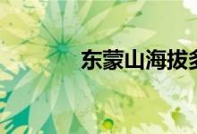 东蒙山海拔多少米（东蒙山）
