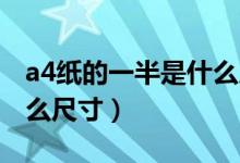 a4纸的一半是什么尺寸b5（a4纸的一半是什么尺寸）