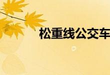 松重线公交车时刻表（松重线）