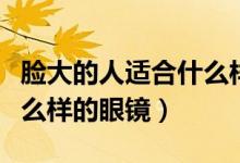 脸大的人适合什么样的发型（脸大的人适合什么样的眼镜）