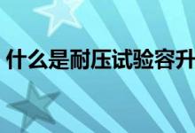 什么是耐压试验容升效应（什么是耐压试验）