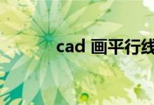 cad 画平行线（cad画平行线）