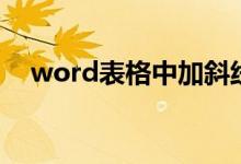 word表格中加斜线（word表格加斜线）