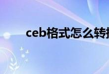 ceb格式怎么转换成pdf（ceb格式）