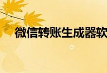 微信转账生成器软件（微信转账生成器）