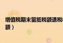 增值税期末留抵税额退税申请表怎么填（增值税期末留抵税额）